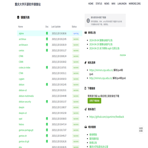 重庆大学开源软件镜像站