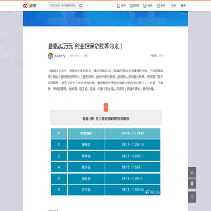 最高20万元 创业担保贷款等你来！