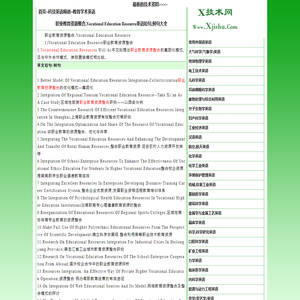 职业教育资源整合,Vocational education resource英语短句,例句大全